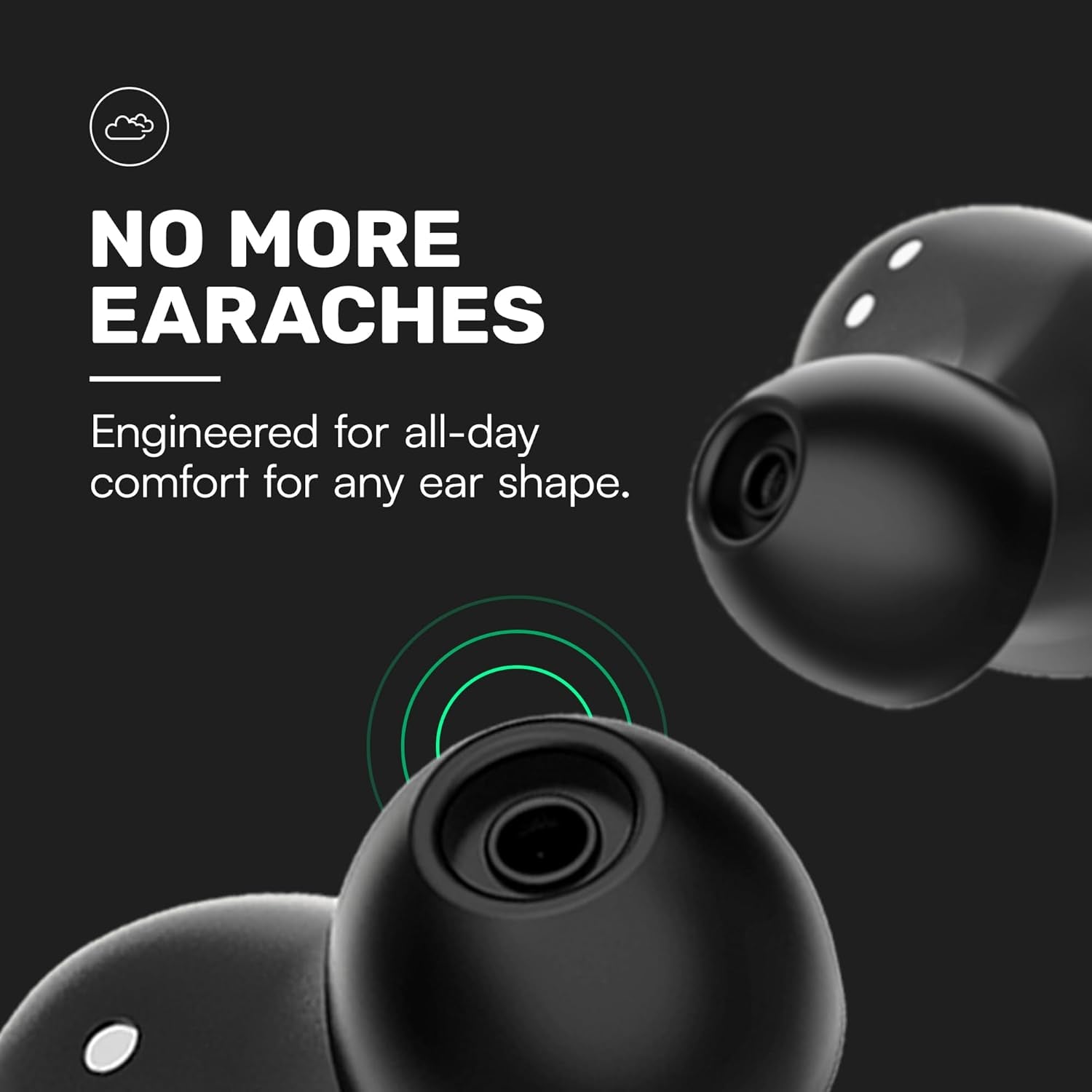 Everyday Bluetooth Wireless Earbuds with Microphone - Active Noise Cancelling, Sweat & Water-Resistant Earphones, Ear Buds Wireless Bluetooth up to 32 Hours Playtime (Blue)