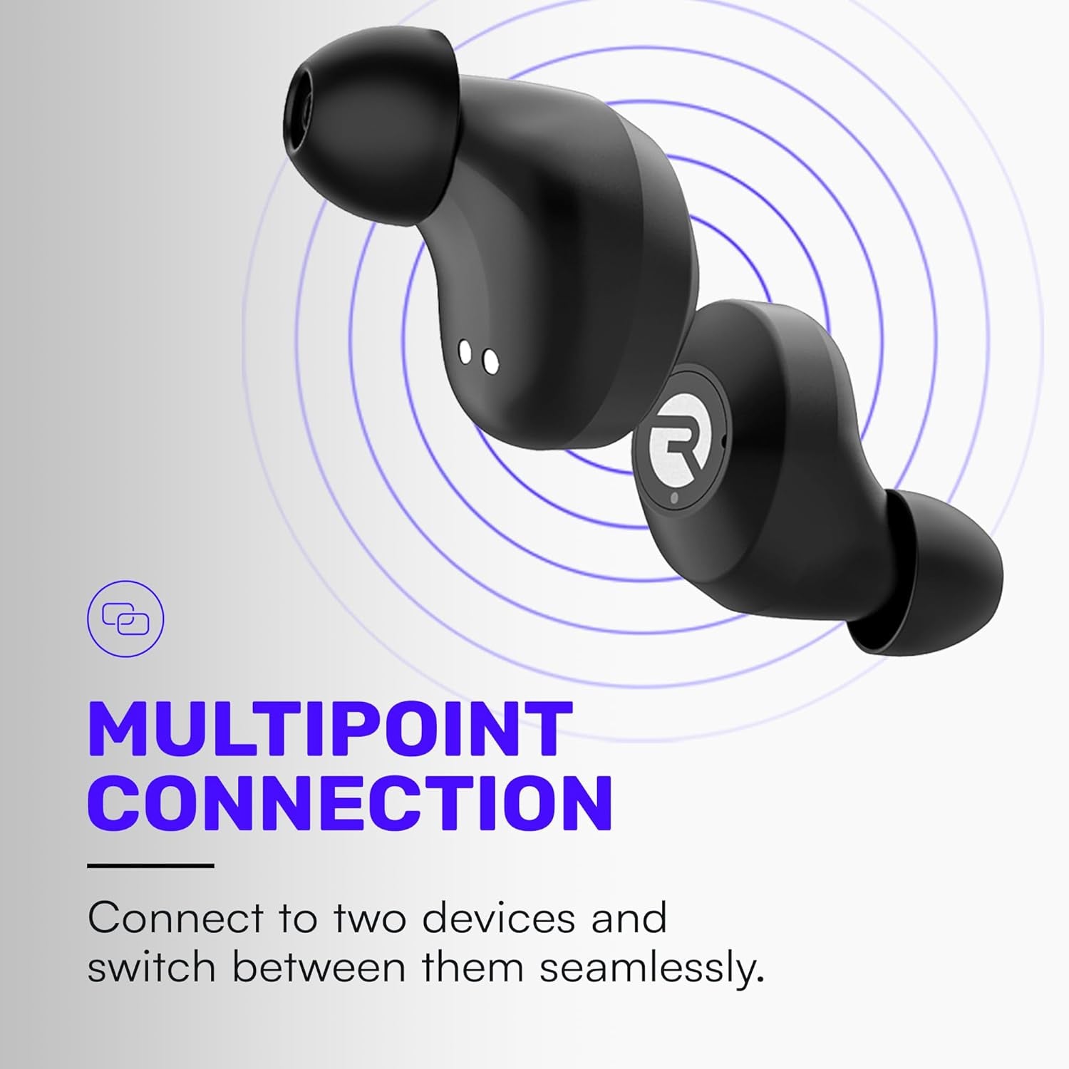 Everyday Bluetooth Wireless Earbuds with Microphone - Active Noise Cancelling, Sweat & Water-Resistant Earphones, Ear Buds Wireless Bluetooth up to 32 Hours Playtime (Blue)