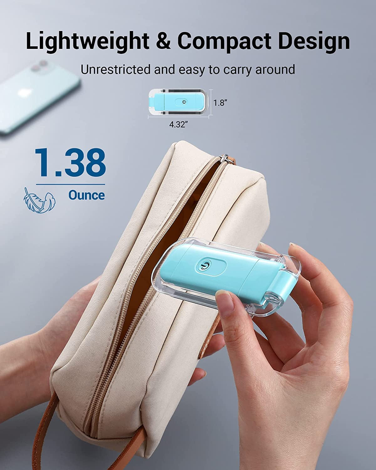 Book Reading Light with Clip, USB Rechargeble Booklight (Blue) | Brightness Adjustable, Amber & Warm White Glow