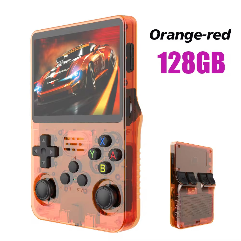128GB R36S Retro Handheld Video Game Console with Linux System, 3.5-Inch IPS Screen, Portable Pocket Video Player with 64GB Preloaded Games