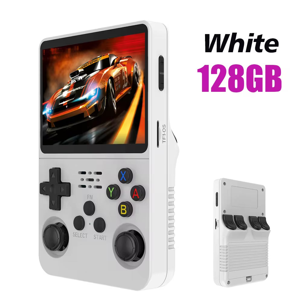 128GB R36S Retro Handheld Video Game Console with Linux System, 3.5-Inch IPS Screen, Portable Pocket Video Player with 64GB Preloaded Games