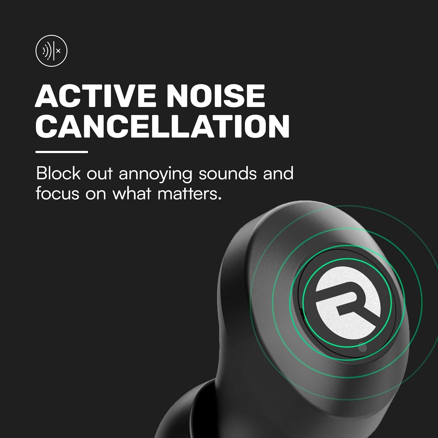 Everyday Bluetooth Wireless Earbuds with Microphone - Active Noise Cancelling, Sweat & Water-Resistant Earphones, Ear Buds Wireless Bluetooth up to 32 Hours Playtime (Blue)